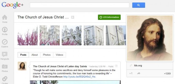 LDS Church Page on Google+