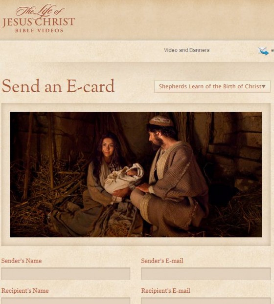 LDS Christmas E-cards from Bible Videos