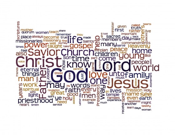 Wordles for April 2013 LDS General Conference