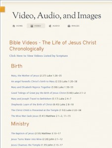 Bible Videos Chronological Index