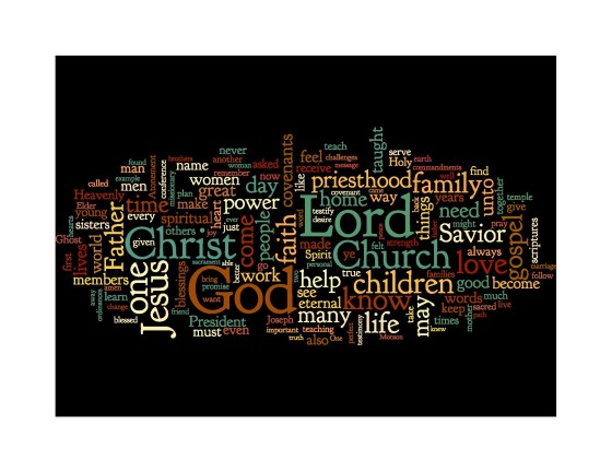 Wordles for October 2013 LDS General Conference