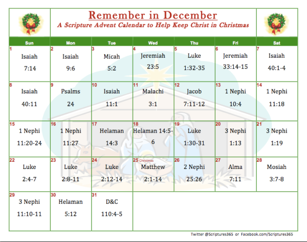Christmas Calendar: Remember in December