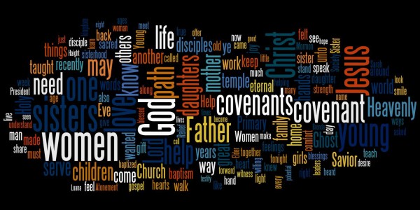 Wordles for March 2014 LDS General Women’s Meeting