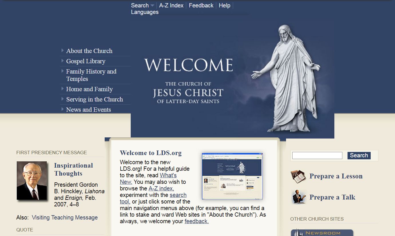 Redesigned LDS org LDS365: Resources from the Church Latter day