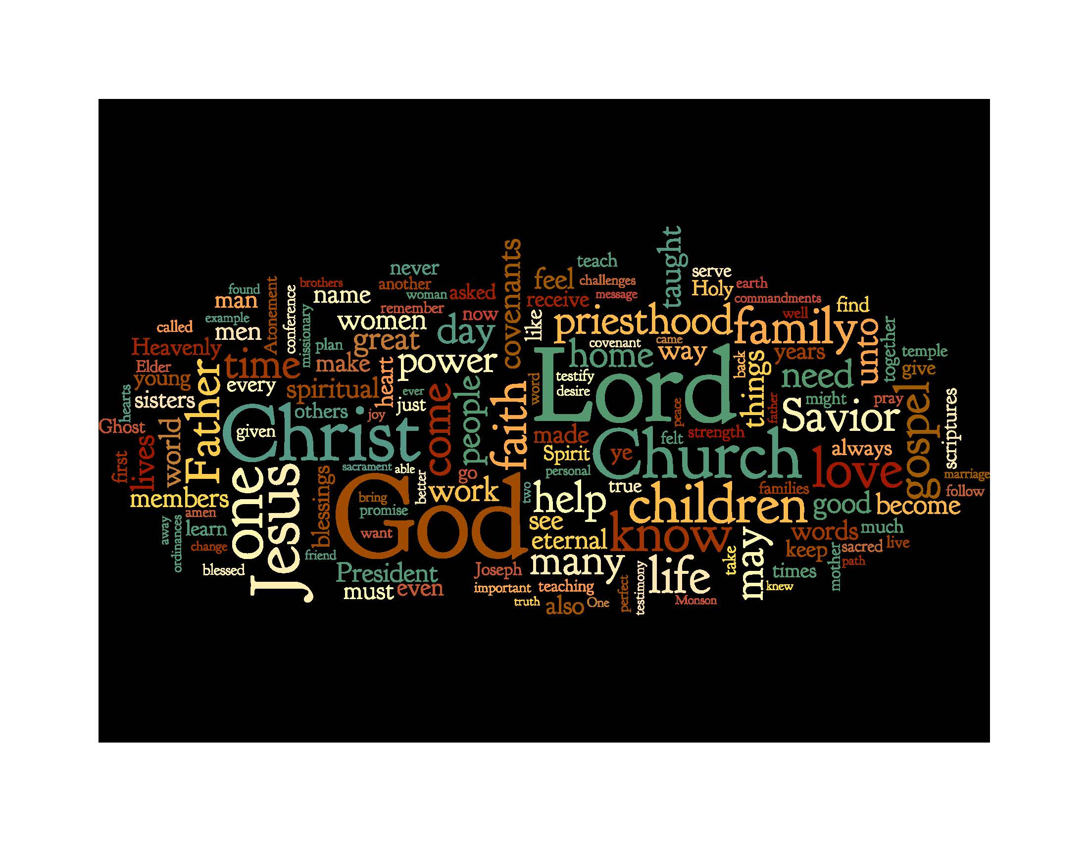 Wordles for October 2013 LDS General Conference  LDS365 Resources