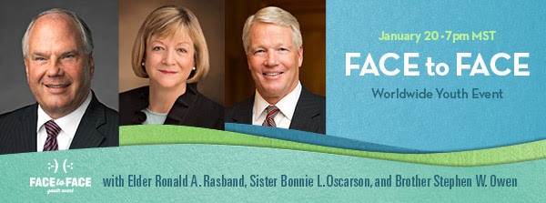 Live #LDSface2face Event with Elder Rasband Jan 20