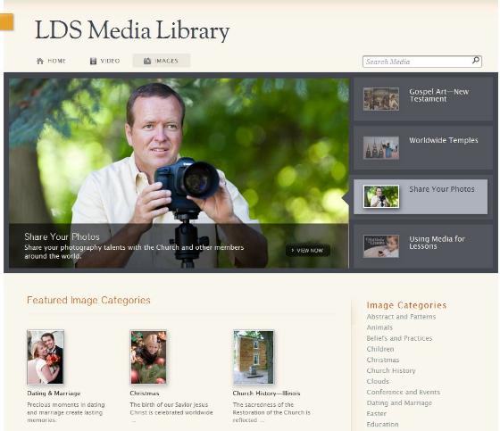 Images Section on LDS Media Library