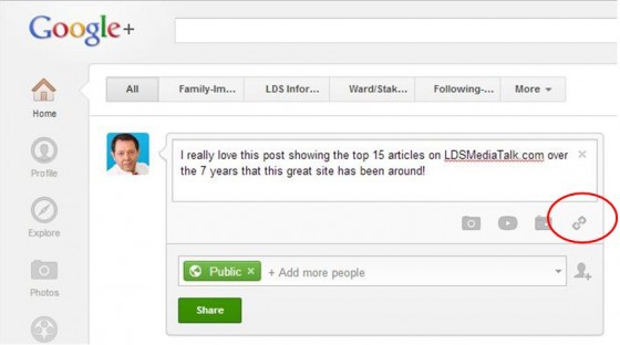 How to Add Links in Google+
