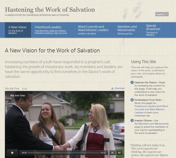 Hastening the Work of Salvation Website