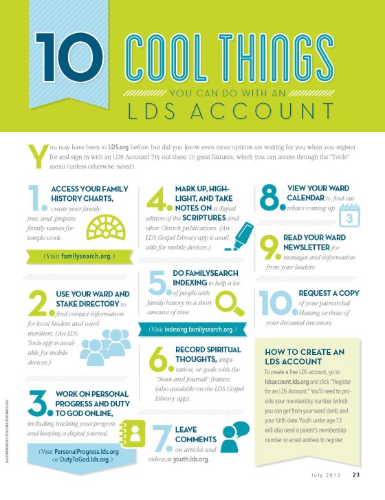 10 Cool Things You Can Do with an LDS Account