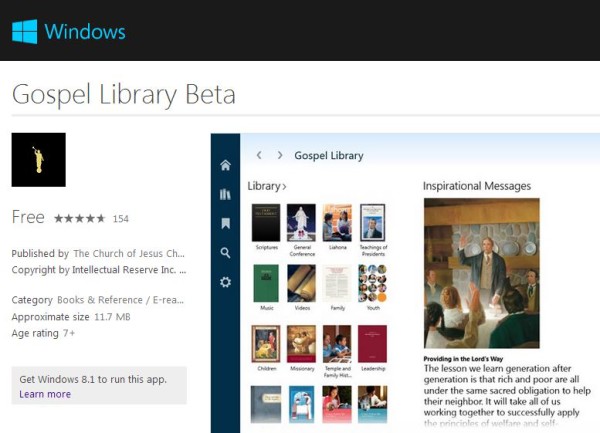 Gospel Library Mobile App for Windows 8.1