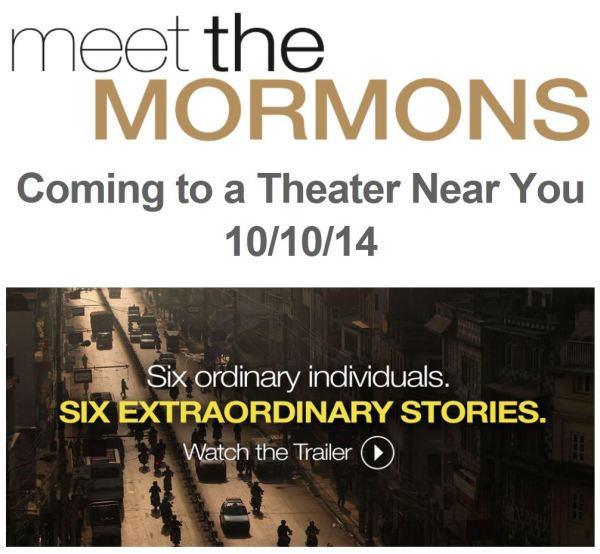 Meet the Mormons Movie Opens October 10