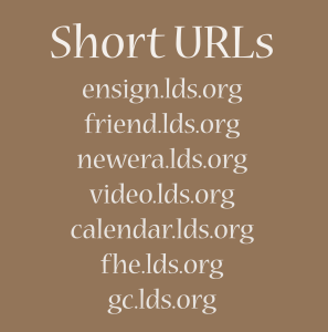 Short URLs for LDS Websites