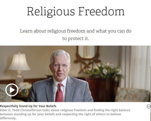 Religious Freedom Website from LDS Church