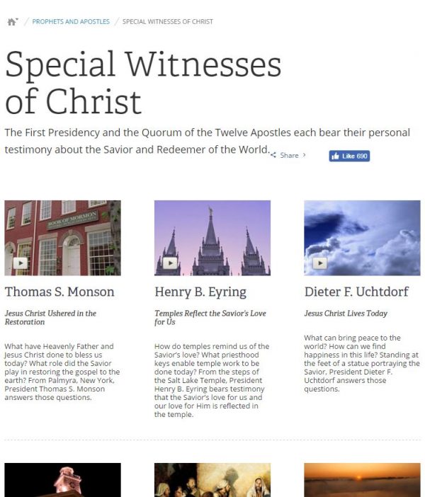 Updates to Special Witnesses Videos