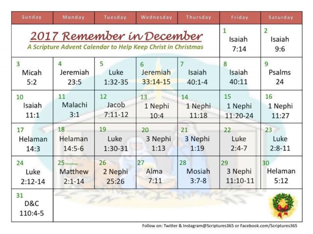 Scripture-a-Day Advent Calendar for December