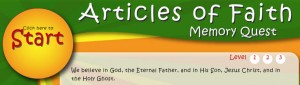 Articles of Faith Memory Quest Game