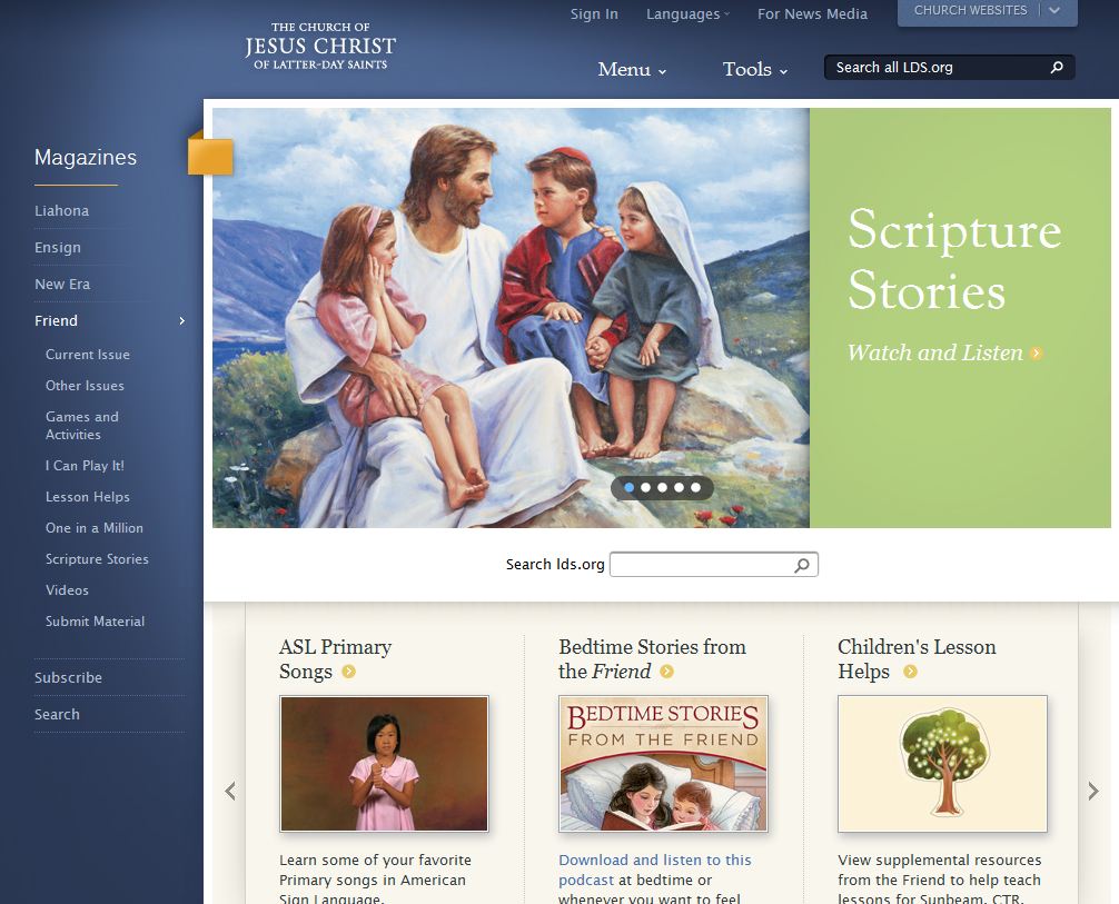 Friend Magazine Site Upgraded LDS365 Resources from the Church & Latterday Saints worldwide