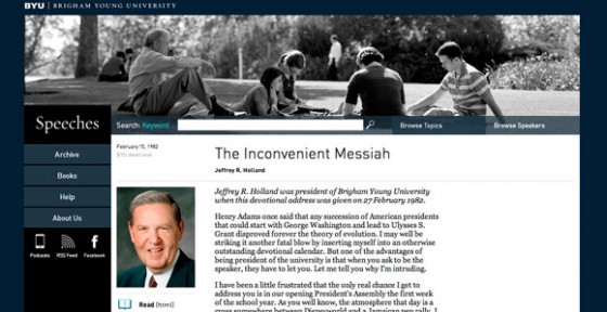 BYU Speeches Website Updated