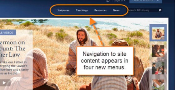 Simplification of LDS.org Menus