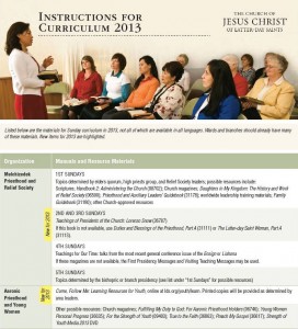 LDS Curriculum for 2013