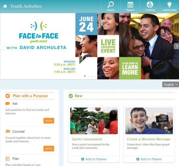 LDS Youth Activities Website