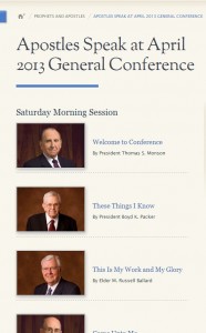 LDS Conference Highlights April 2013