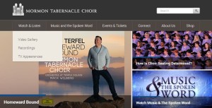Update to Mormon Tabernacle Choir Website