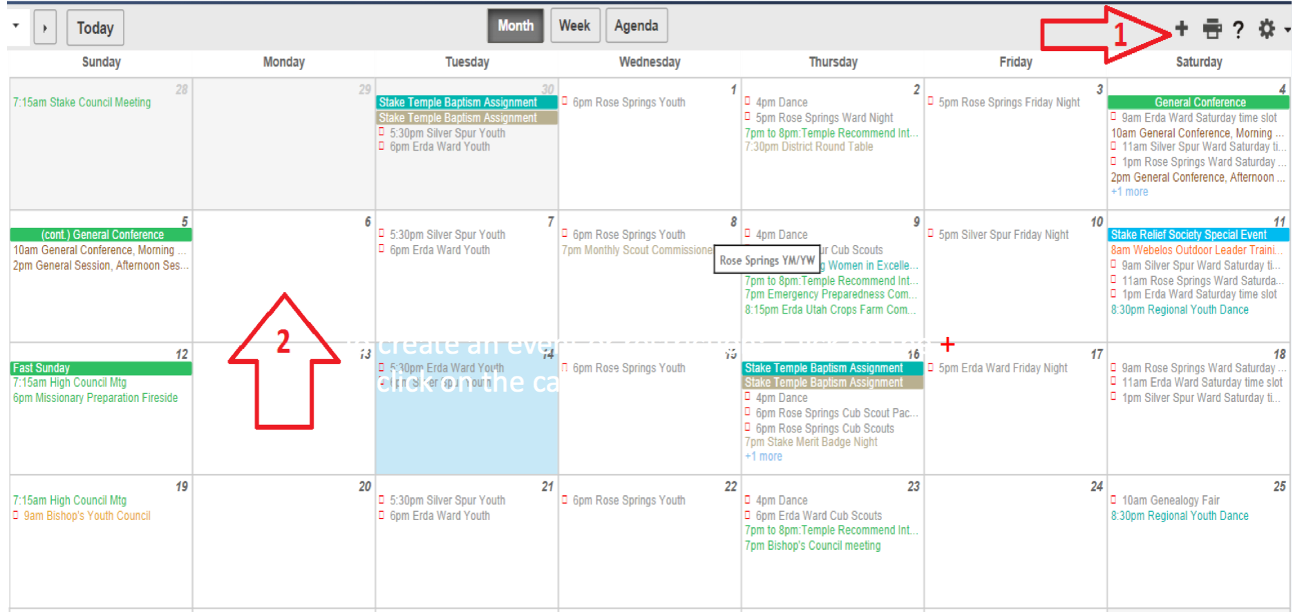 Ward/Stake Calendars on are Easy to Use LDS365 Resources