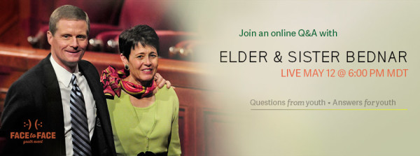 Live #LDSface2face Event with Elder & Sister Bednar May 12