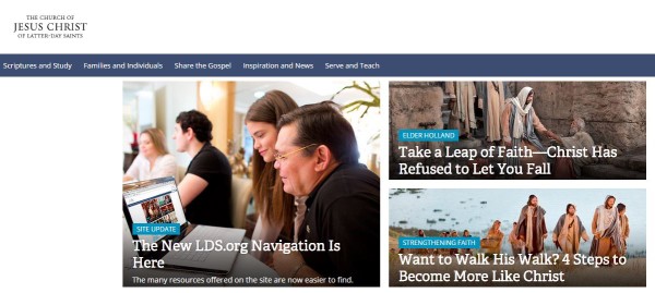 New Menus for LDS.org