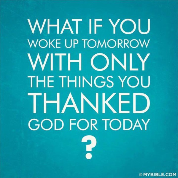 Thank God for Your Blessings