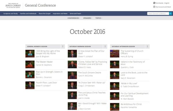 Text of October 2016 LDS General Conference
