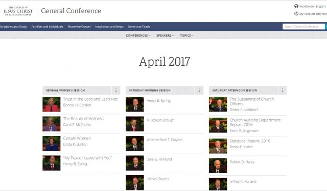 Text of April 2017 LDS General Conference