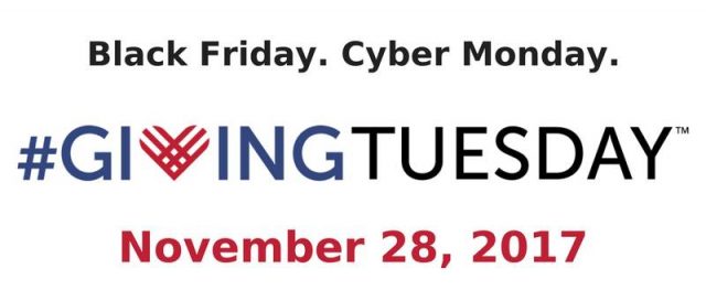 Giving Tuesday, Nov. 28, 2017