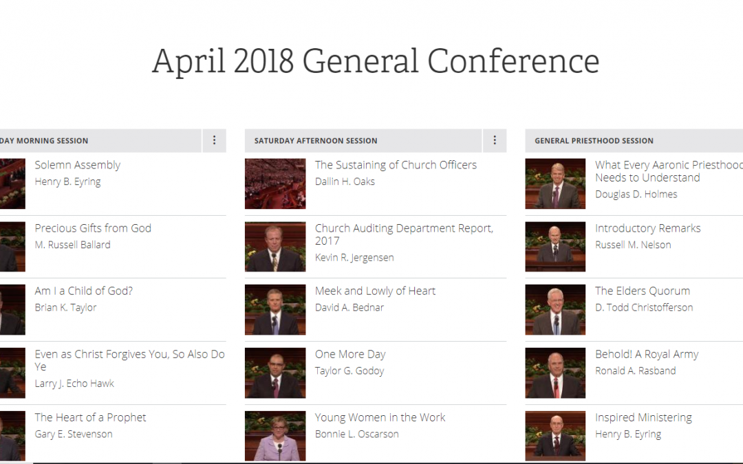 Text of LDS General Conference, April 2018