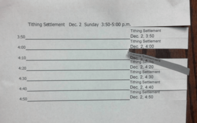 Ideas for Tithing Settlement 2021