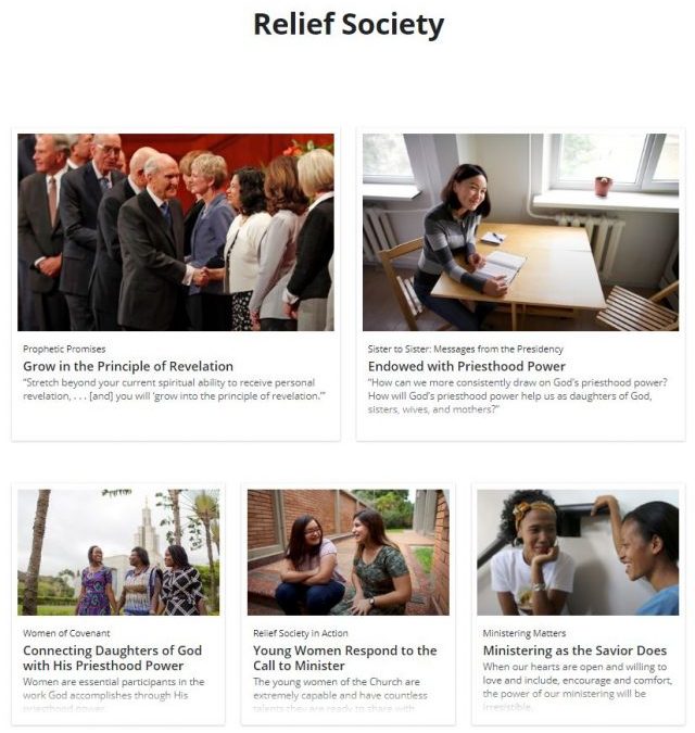 Updated Websites for Relief Society, Young Women, Aaronic Priesthood