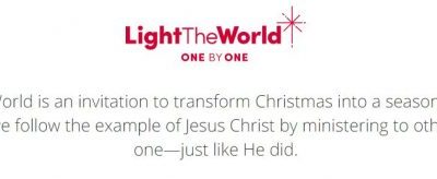 6 Ways to Accept the #LightTheWorld 2019 Invitation