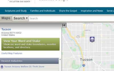 Maps for Stakes, Wards, Temples, FamilySearch Centers, Missions, Employment Resource Centers, Visitors’ Centers, Deseret Industries