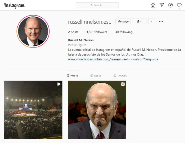 President Nelson Launches Instagram Account in Spanish