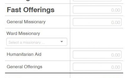 Church Donation Categories Simplified