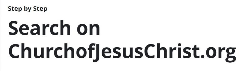 How to Search on ChurchofJesusChrist.org