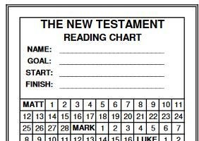 Daily Reading Chart for the New Testament