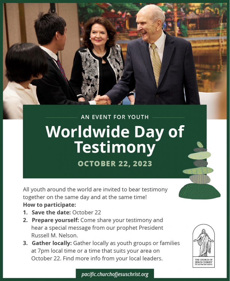 Worldwide Testimony Meeting For Youth October 22 2023 LDS365 