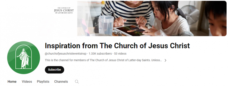 New YouTube Channel “Inspiration from The Church of Jesus Christ”
