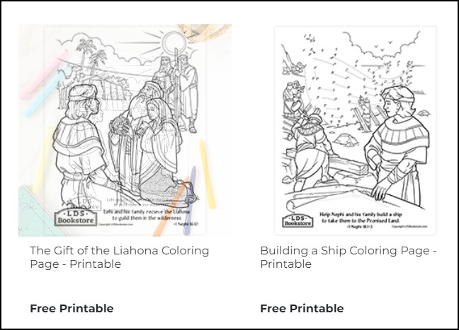 Free “Come, Follow Me” Coloring and Activity Pages for Children