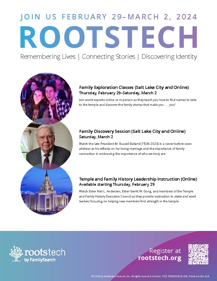 RootsTech 2024 Flyer