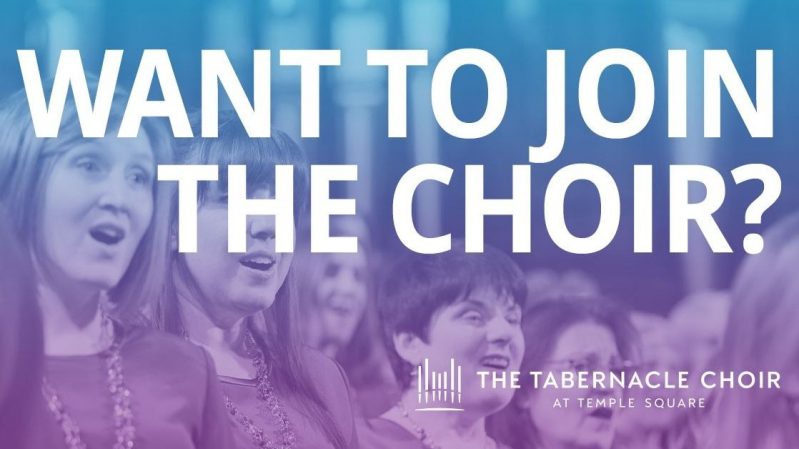 Applications Open to be in the Tabernacle Choir