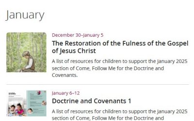 Games, Stories, Activities for Come, Follow Me Doctrine and Covenants 2025